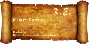 Klauz Eszter névjegykártya