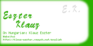 eszter klauz business card